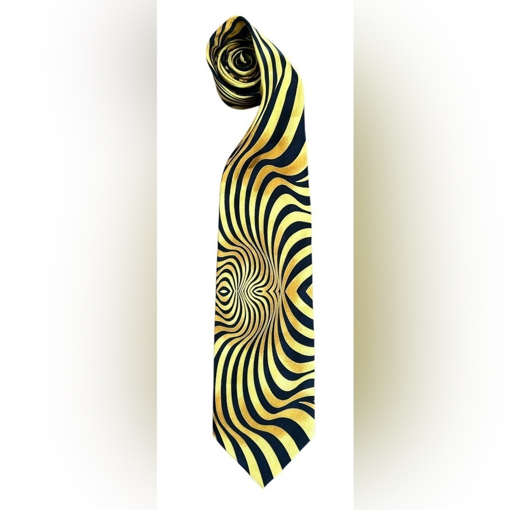 Stylish Gold and Black Men's Tie